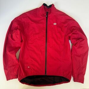 Sugoi Men’s Red Zap Bike Jacket Cycling Size Medium Waterproof Reflective EUC